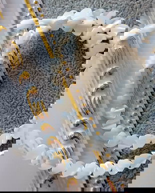 Inima sidef alb vertical 8mm - 1 buc