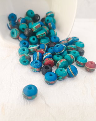 Lot margele africane 70+ bucati