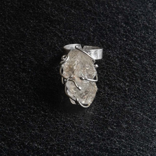 Inel Argint 925 si Cuart Herkimer
