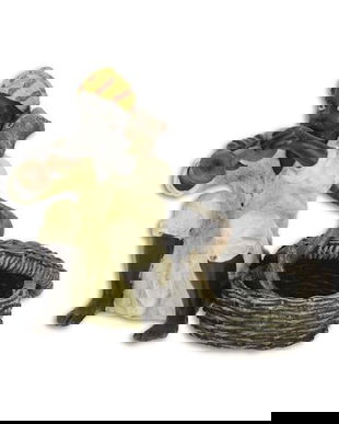 Arab cu sarpele - statueta din bronz pictat