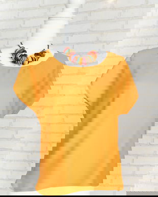 Bluza Eleganta Lejera Triplu Voal Caramiziu