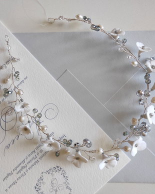 "Snow White" - coronita / ghirlanda pentru mirese (hair vine)