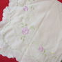 Napron satin roz brodat