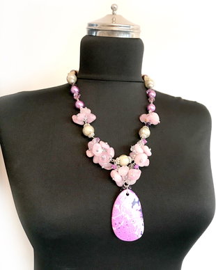 Colier din margele Murano " Abstract feeling "