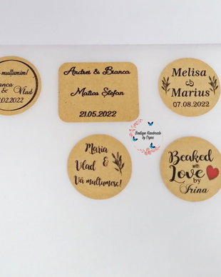 Etichete autoadezive personalizate kraft - natur