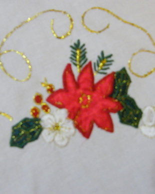 Set 2 mileuri broderie Craciun