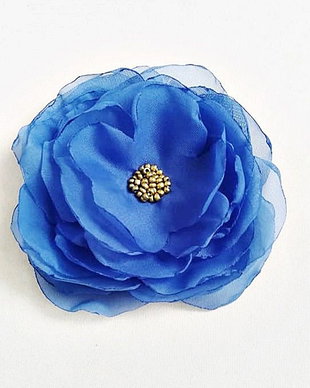 brosa floare albastru voal  11,5 cm