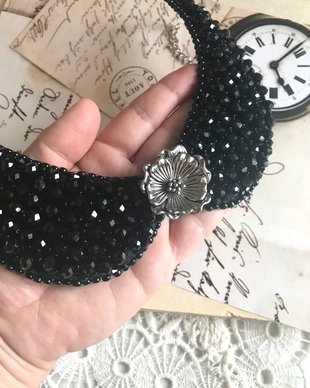 Colier statement cu Floare argintie