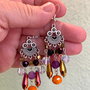 CERCEI LUNGI DE VARA-agate frozen,cristale sticla,hematit electroplacat,opalit fatetat,accesorii argintate