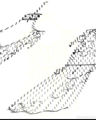 Cuier rochita din metal alb antichizat