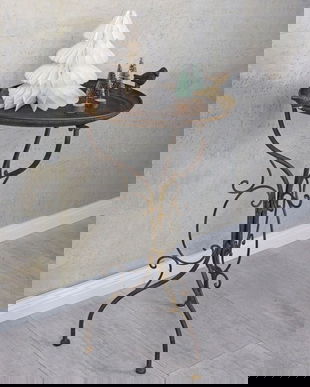 Suport pentru ghiveci din fier forjat antik brown