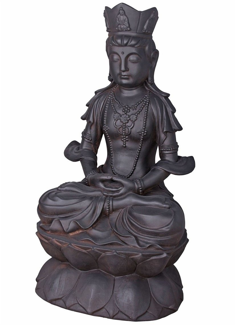 Statueta neagra mare cu Buddha
