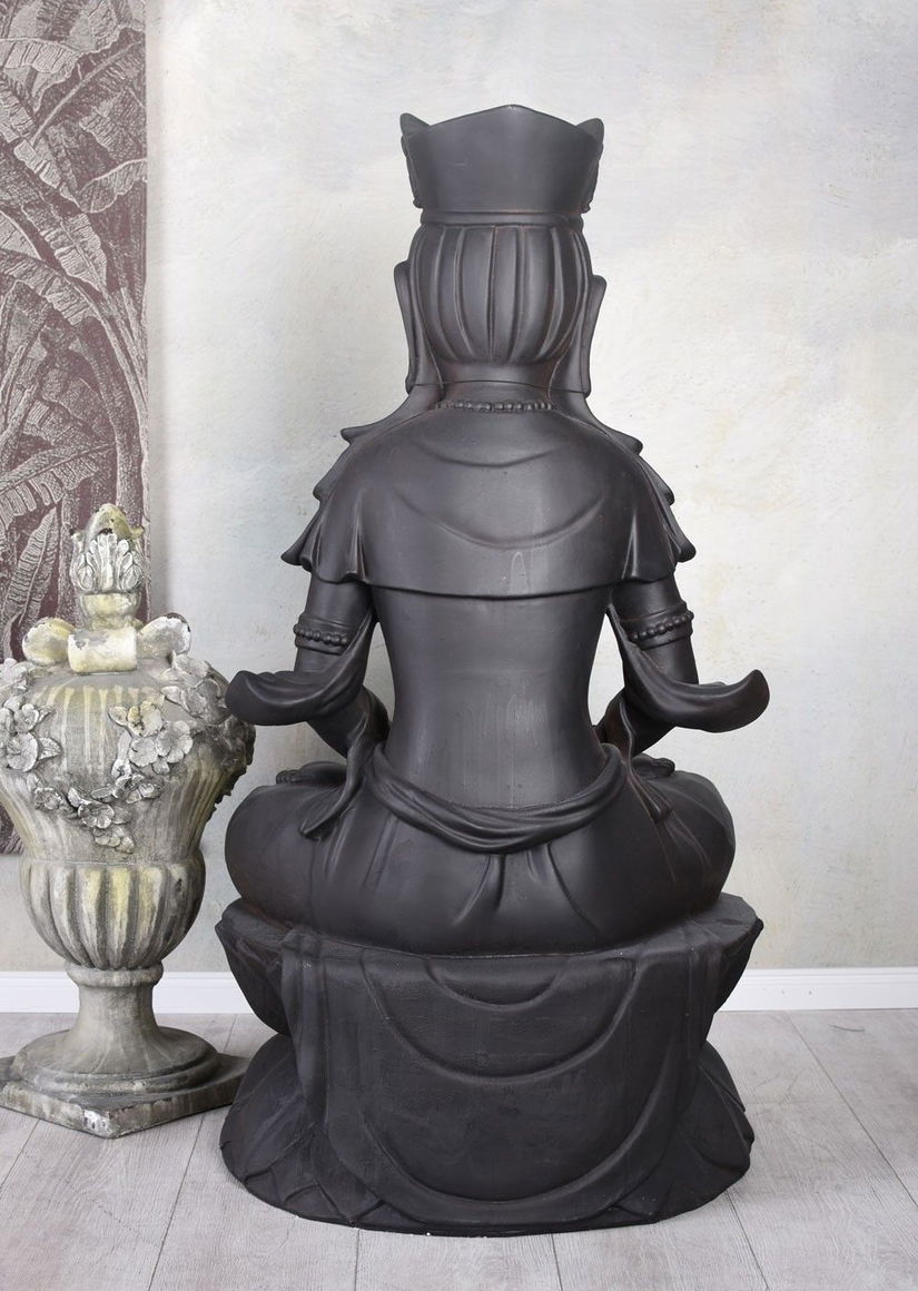 Statueta neagra mare cu Buddha