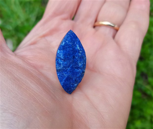 Inel Lapis lazuli druzy si Argint 925 - IN889.1 - Inel albastru reglabil, inel pietre semipretioase, cadou sotie, cadou romantic, cadou 8 martie, cristale vindecatoare, cristaloterapie