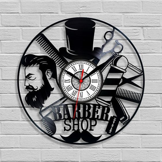 BARBER SHOP-ceas de perete