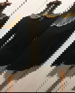 PULOVER LANA CU GULER PETER PAN BATUT IN PAIETE