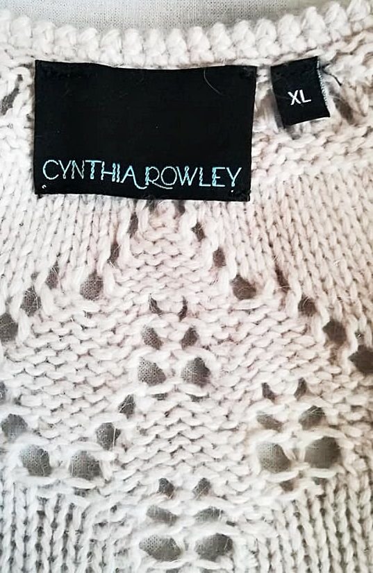 cardigan crem lana si Angora , Cynthia Rowley , XL