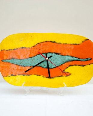 Ceas de perete din ceramica handmade - Capture Light