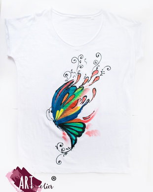 Tricou pictat manual, Dream Butterfly