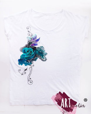 Tricou pictat manual, Rose of Life