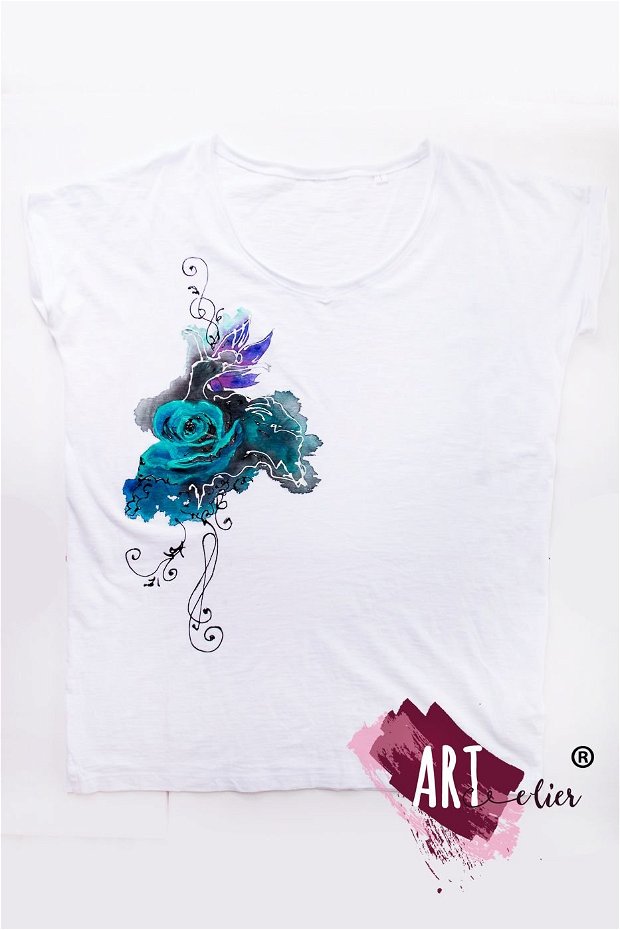 Tricou pictat manual, Rose of Life