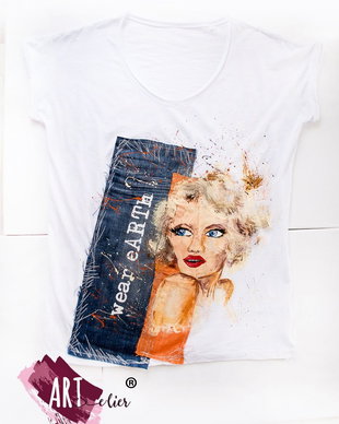 Tricou UPcycled ARTistic, Marilyn Monroe