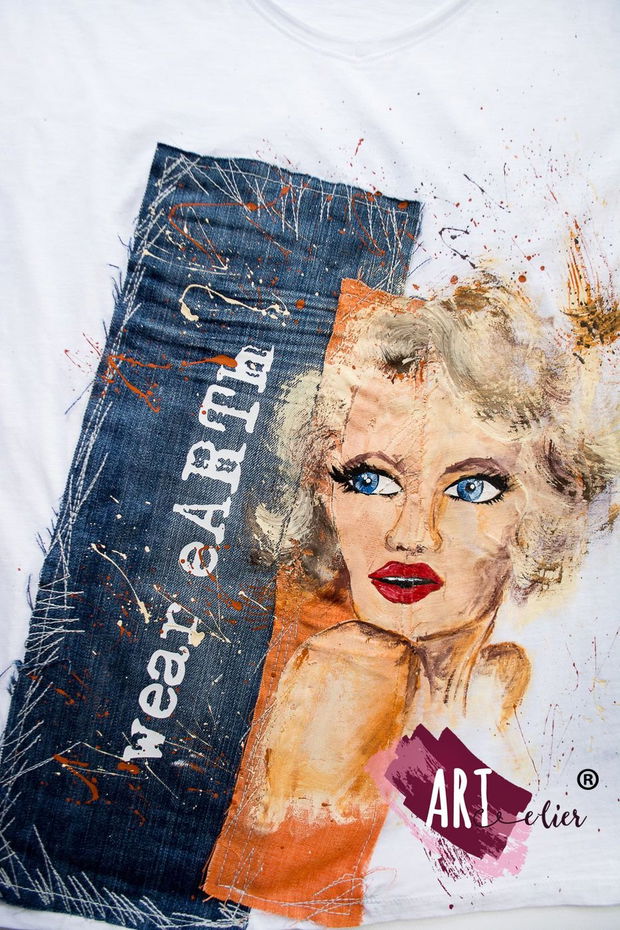 Tricou UPcycled ARTistic, Marilyn Monroe