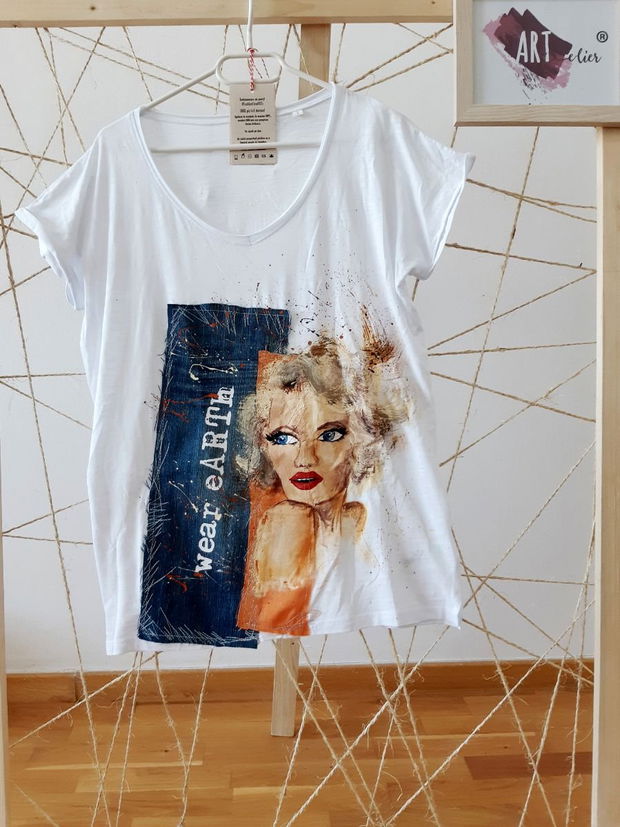 Tricou UPcycled ARTistic, Marilyn Monroe