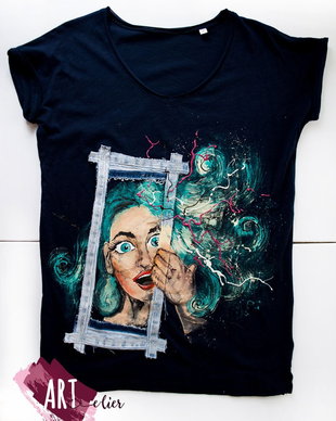 Tricou UPcycled ARTistic, Glimpse of Curiosity
