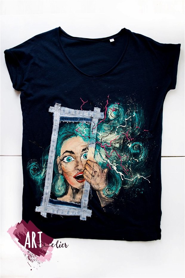 Tricou UPcycled ARTistic, Glimpse of Curiosity
