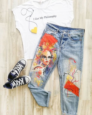 Jeansi UPcycled ARTistic - colectia Freedom, Alter Ego - La Comanda