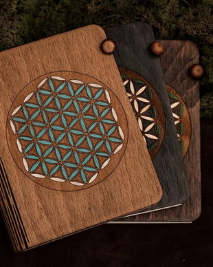 Agenda lemn Flower of life