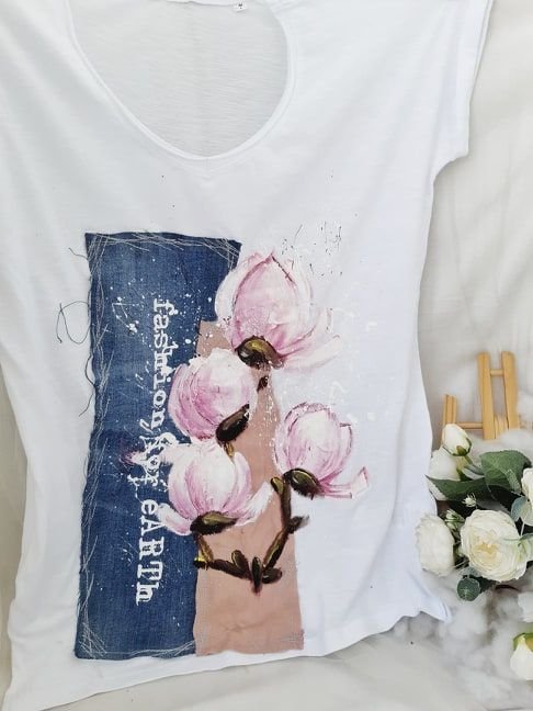 Tricou UPcycled ARTistic, Sweet Magnolia -- La Comanda
