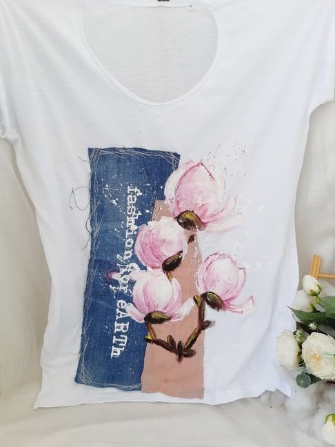 Tricou UPcycled ARTistic, Sweet Magnolia -- La Comanda
