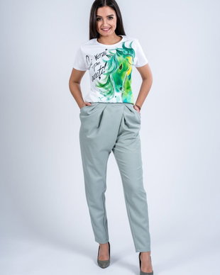 Tricou pictat Cai Verzi
