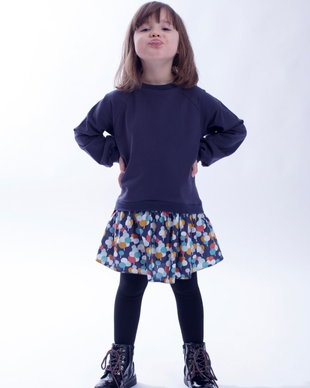 Rochie gri cu baloane