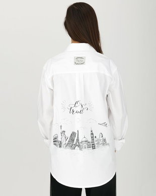 Camasa Print 'Let's Travel'