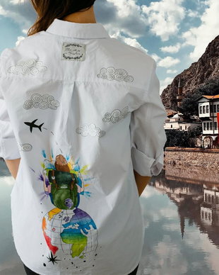 CAMASA MOTIV CALATORIE "I AM A TRAVELLER"