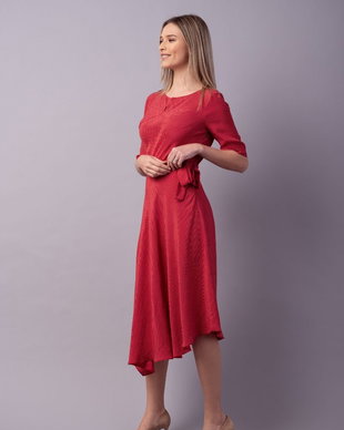 Rochie din vascoza print buline Maryam