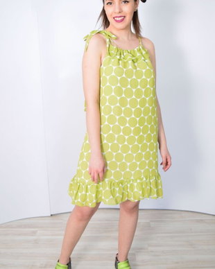 Rochie "Clara " buline verzi
