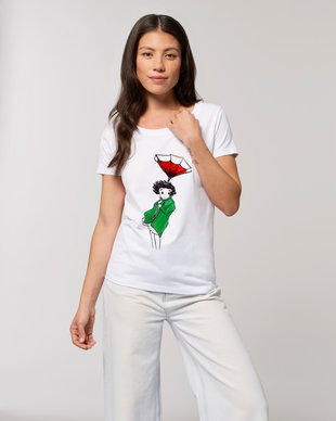 Tricou Zburlita cu umbrelă roșie - pentru Ea