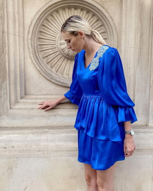 SET COMPUS DIN BLUZA PEPLUM SI FUSTA MINI