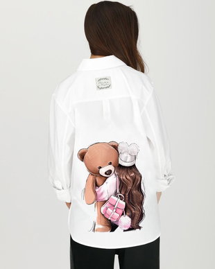 Camasa dama oversized The girl with the bear