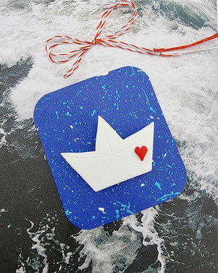 Brosa barcuta origami