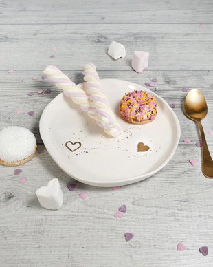 Heart - Farfurie cu 2 inimi diametru 18cm