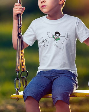 Tricou pentru copii Zburlitul aviator
