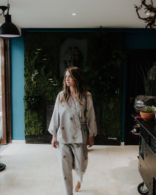 Kimono suit Bluza si Pantaloni