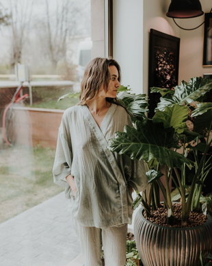 Kimono suit sea foam