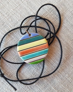 Pandantiv ceramică - multicolor