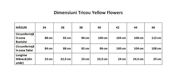 Tricou YELLOW FLOWERS